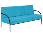 SPA 3 černý lak, látka SUE S 65 - látka tyrkysová